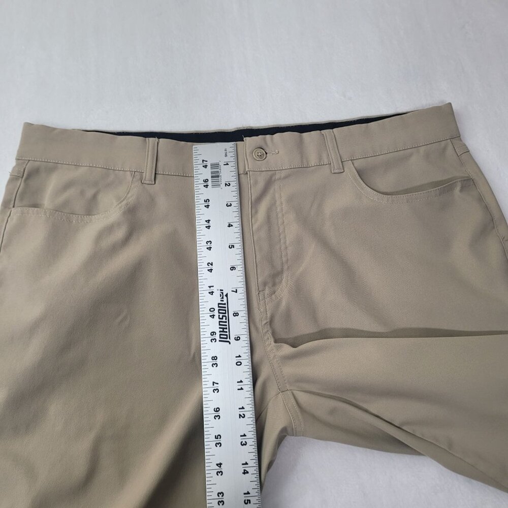 Pebble Beach Golf Men's Straight Leg Khaki Flat Front Pants 40X32 - Picture 5 of 10